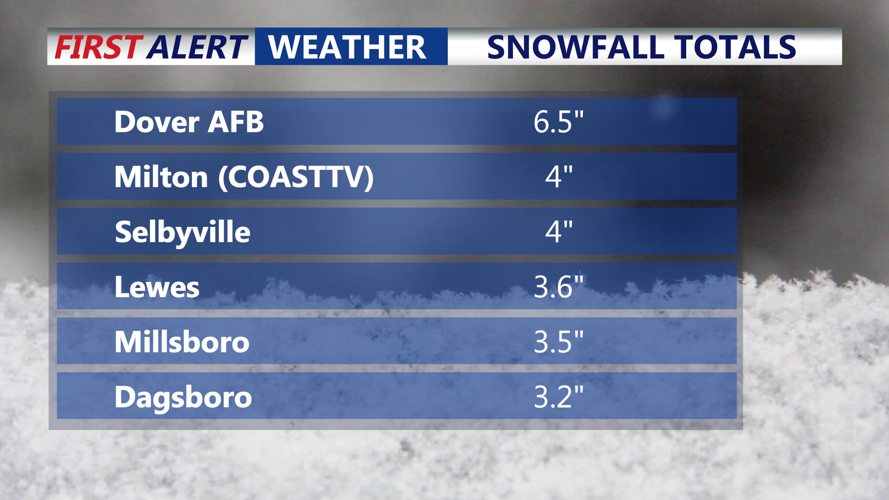 SNOWFALL TOTALS 1