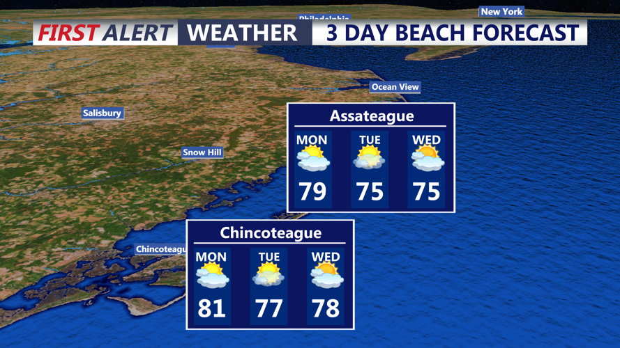3 DAY BEACH FORECAST ASSATEAGUE
