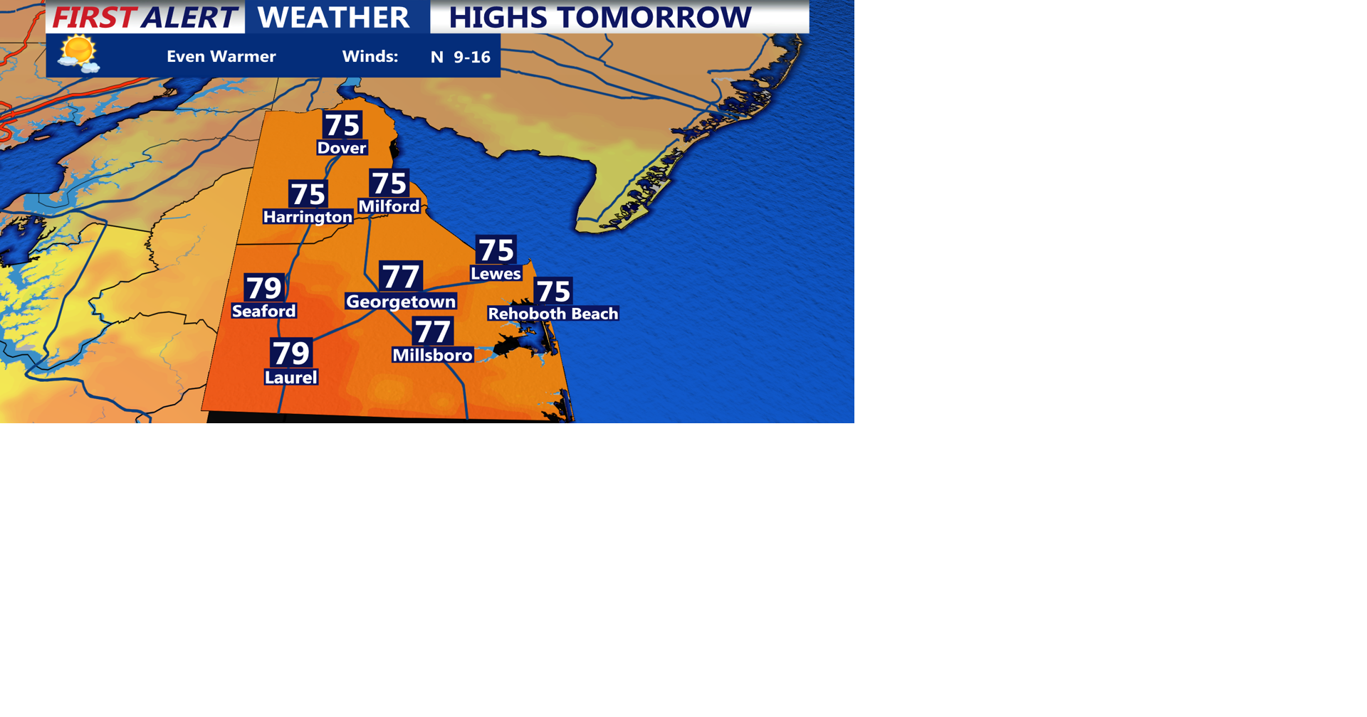 Light showers fade as warmer Thursday arrives in Sussex County ...