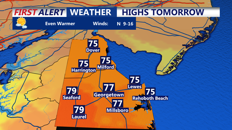 HIGHS TOMORROW SUSSEX