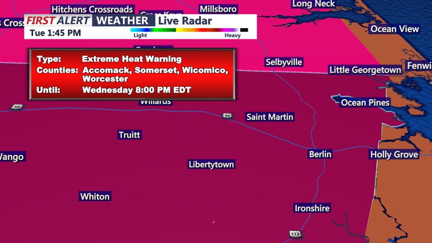 EXTREME HEAT WARNING - OCEAN CITY
