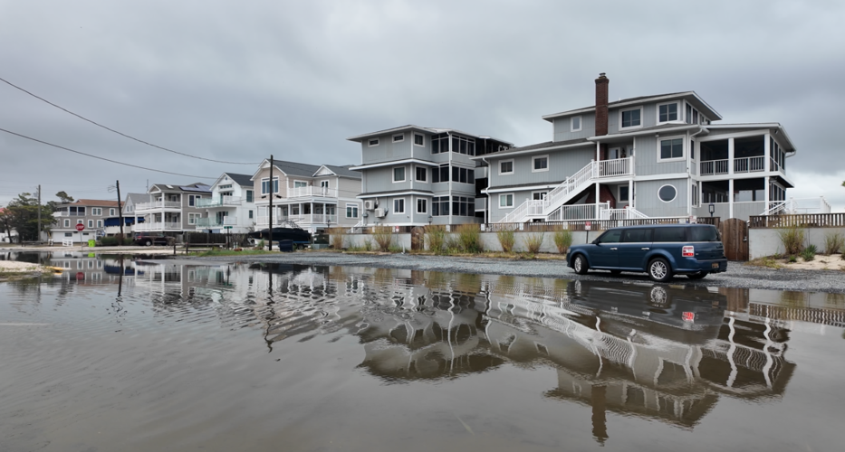 Flooded roads in Dewey Beach.