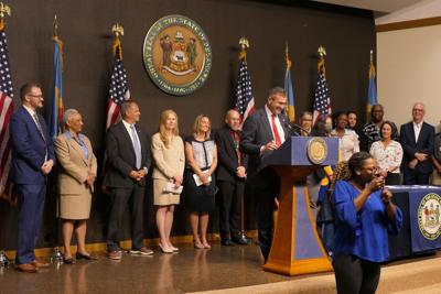 Gov. Matt Meyer speaks