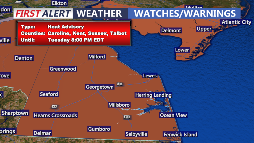 Dangerous heat wave grips Delmarva: Near-record temperatures ahead ...