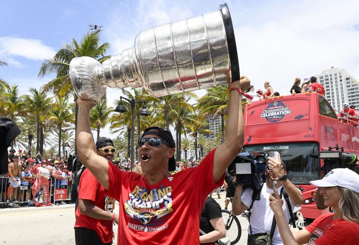 APTOPIX Champion Panthers Hockey
