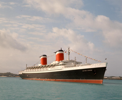 S.S. United States begins final voyage, currently passing Fenwick Island