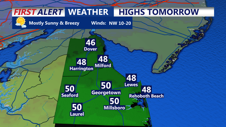 HIGHS TOMORROW SUSSSEX