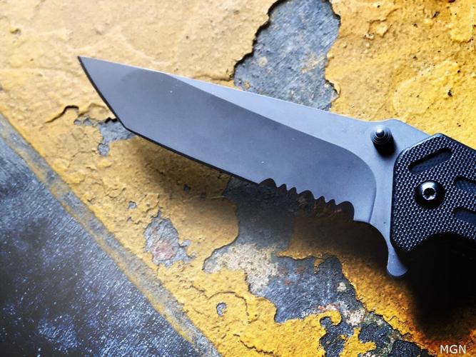 knife on concrete