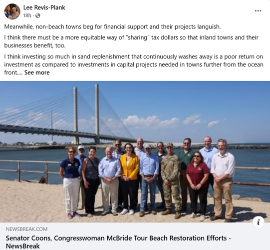 Revis-Plank's Facebook post