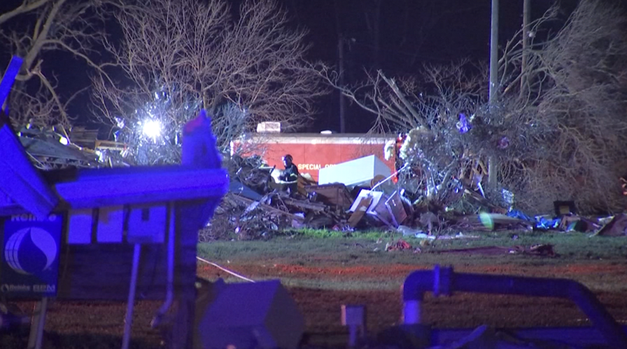 Property damage on Tuckers Road in Greenwood Saturday night.