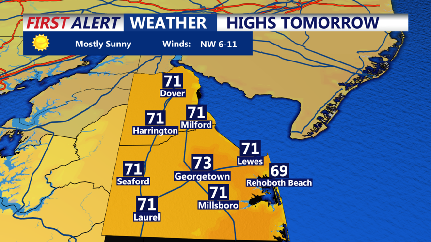 HIGHS TOMOMORROW DELAWARE