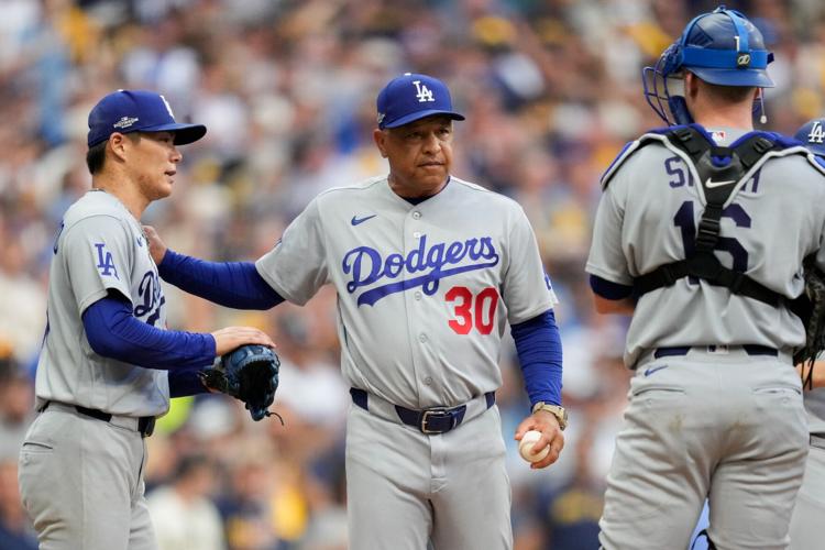 NLCS Dodgers Brewers Baseball