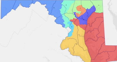 The conceptual map approved by the Governor's Redistricting Advisory Commission. 