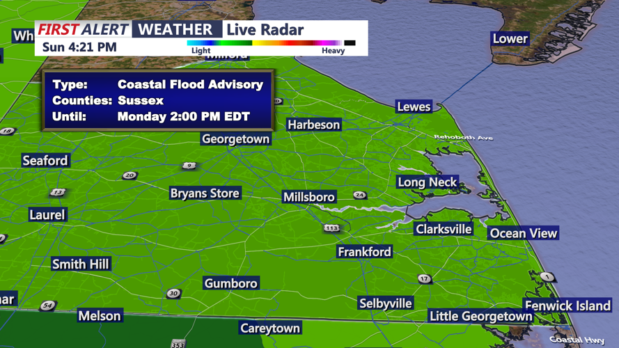 COASTAL FLOOD ADVISORY - SUSSEX