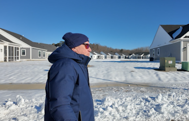 Braving the cold, people venture out along Delaware coast