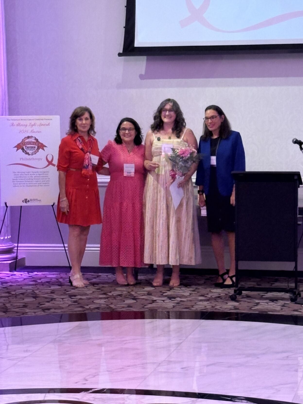Heather Rowe recognized by the Delaware Breast Cancer Coalition