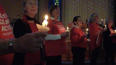 Candlelight vigil remembers deaths at Sandy Hook and victims of gun violence