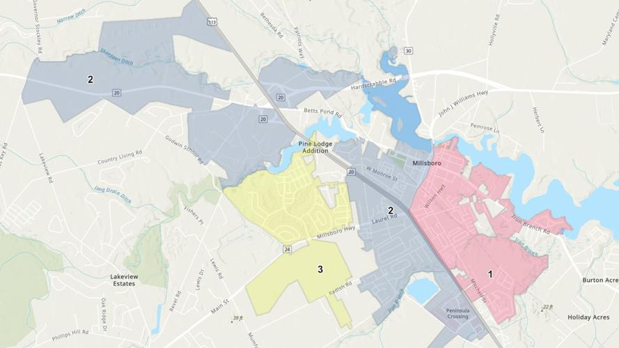 Millsboro's new district boundaries after House Bill 25