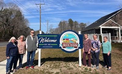'Welcome to Milton' sign