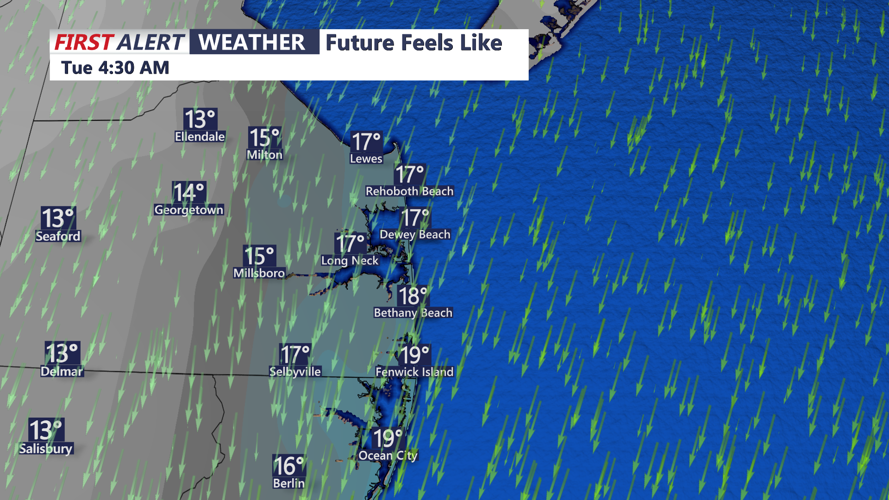 FUTURECAST FEELS LIKE (TUESDAY MORNING)