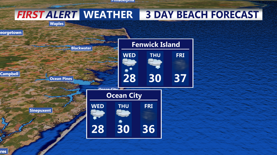 Winter storm to bring snow, gusty winds to Sussex County and Ocean City