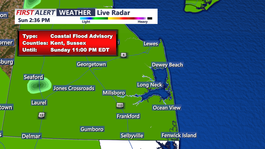 COASTAL FLOOD ADVISORY - SUSSEX
