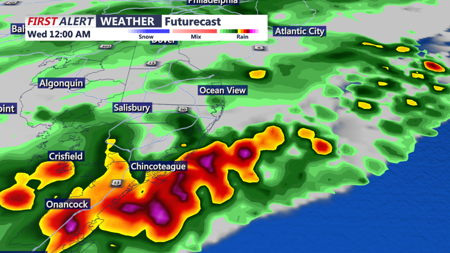 Storms, heavy rainfall and clearing skies: Sussex County weather ...