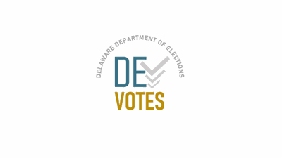 The logo for the Delaware Department of Elections.