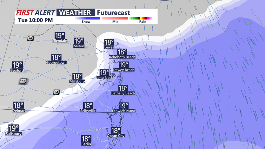 Some Light Snow Possible Along The Coast