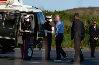 Joe Biden at Gordon's pond