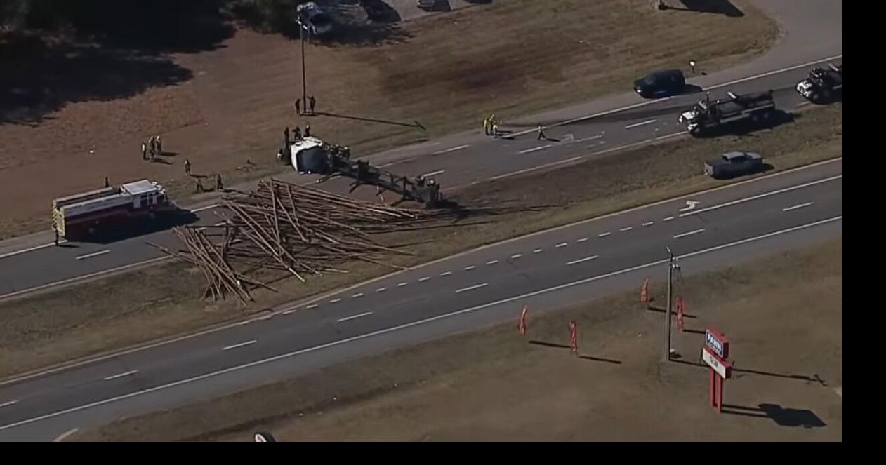 Logging truck overturns after multi-truck crash on Sussex Highway ...