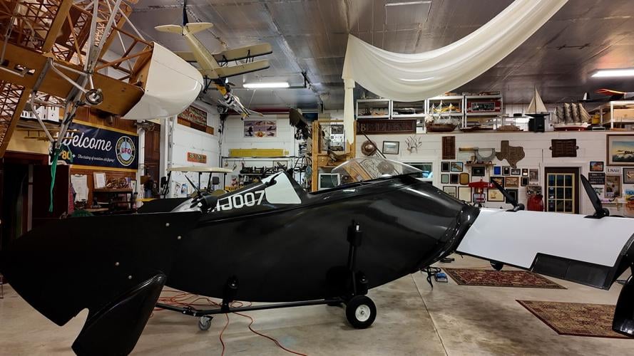 John Chirtea's BlackFly in his hangar in Milton
