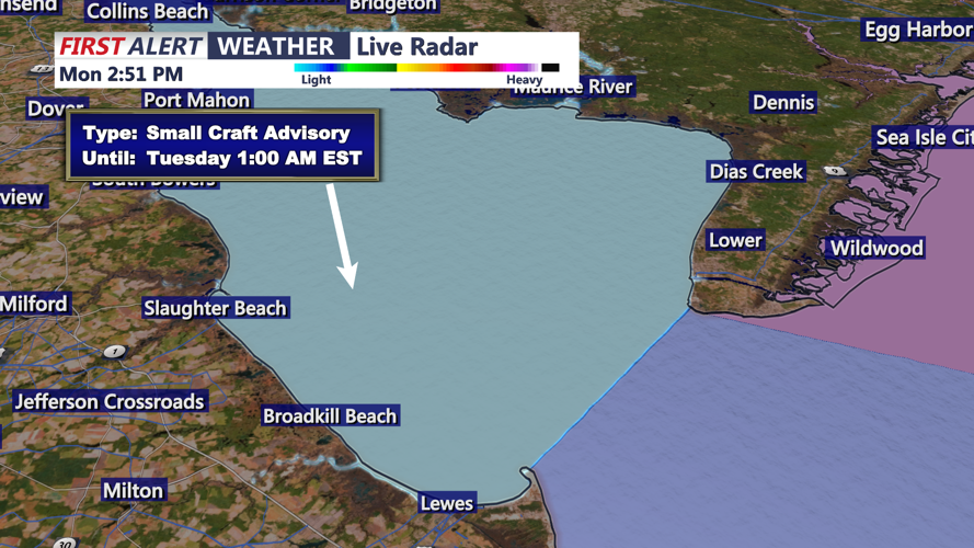 SMALL CRAFT ADVISORY LEWES - SLAUGHTERBEACH