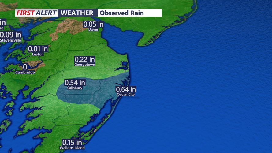 OBSERVED RAINFALL - DELMARVA