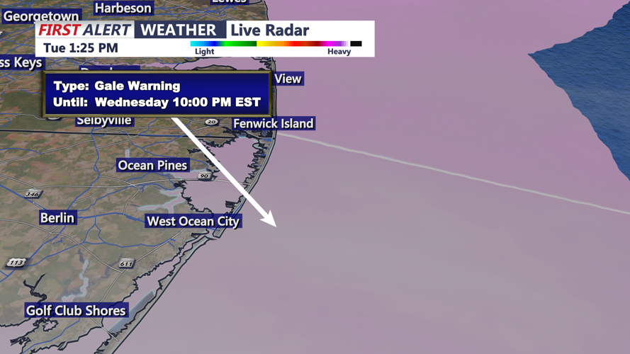 GALE WIND WARNING - OCEAN CITY