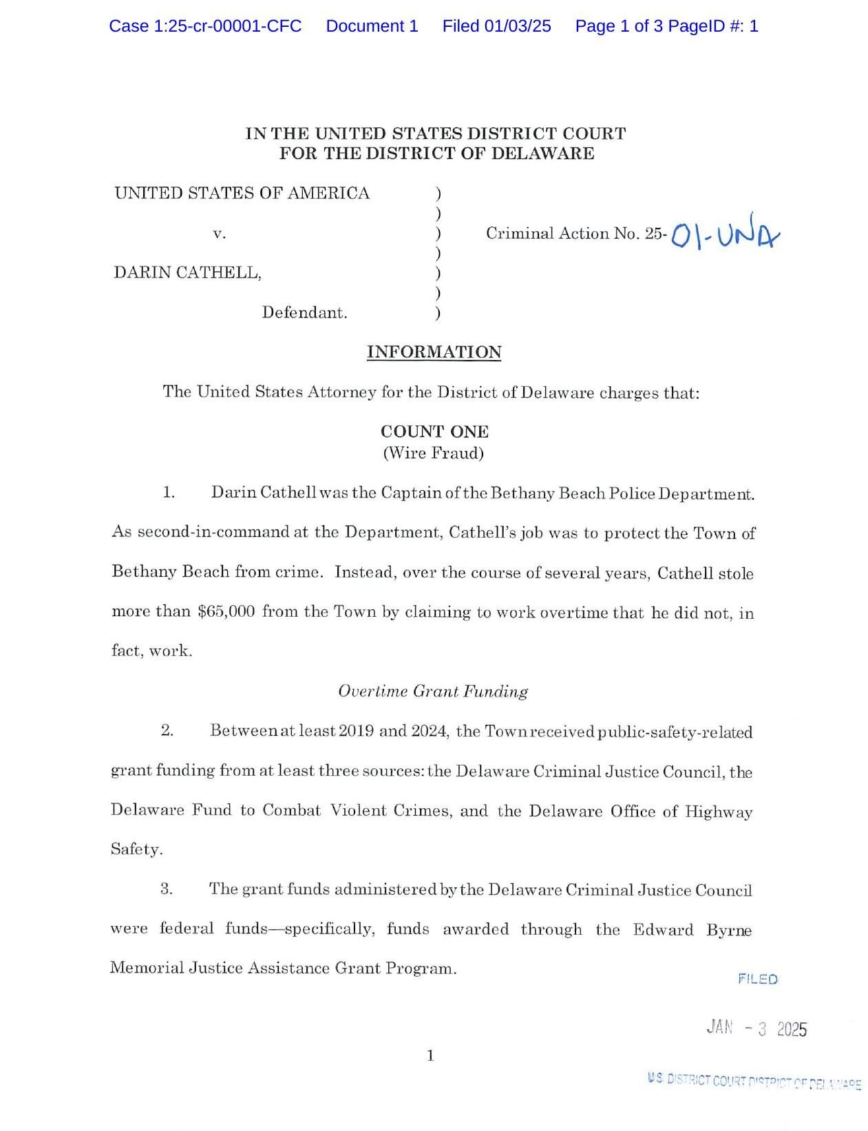 Darin Cathell Court Documents