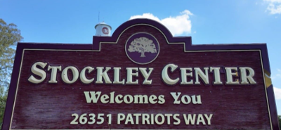 The sign for the Delaware Department of Human Resources Stockley Campus in Georgetown.