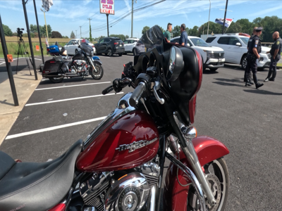 Red motorcycle