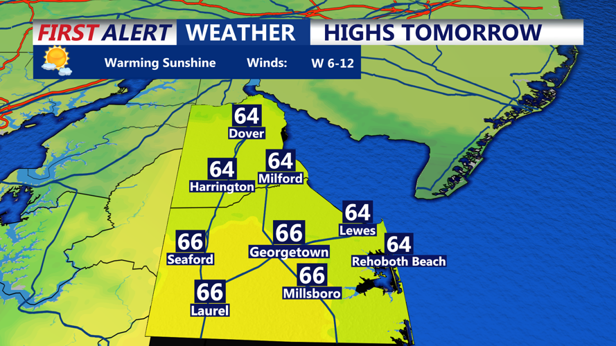 HIGHS TOMORROW SUSSEX