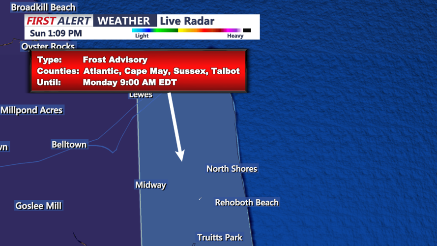 FROST ADVISORY - SUSSEX