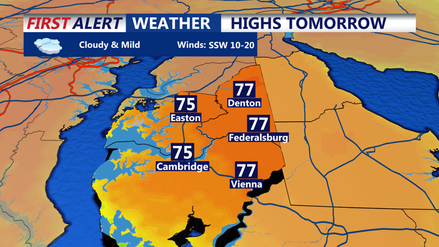 Eastern Shore High Temperatures