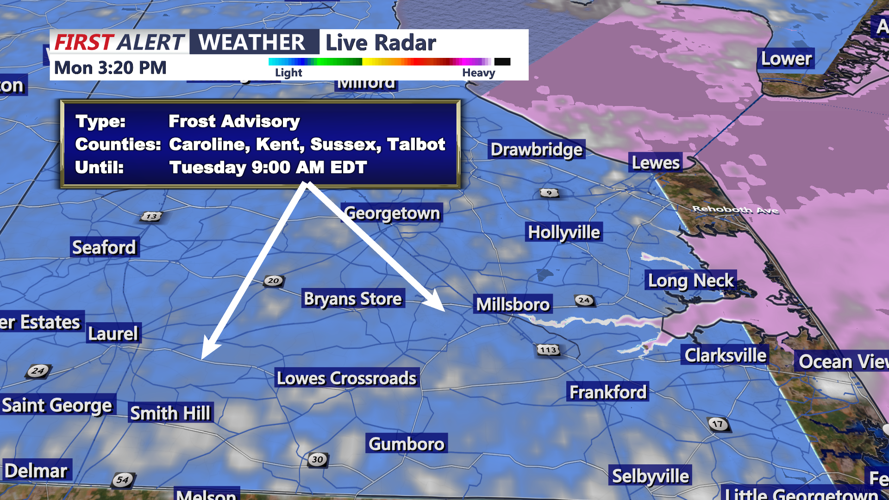 FROST ADVISORY - SUSSEX