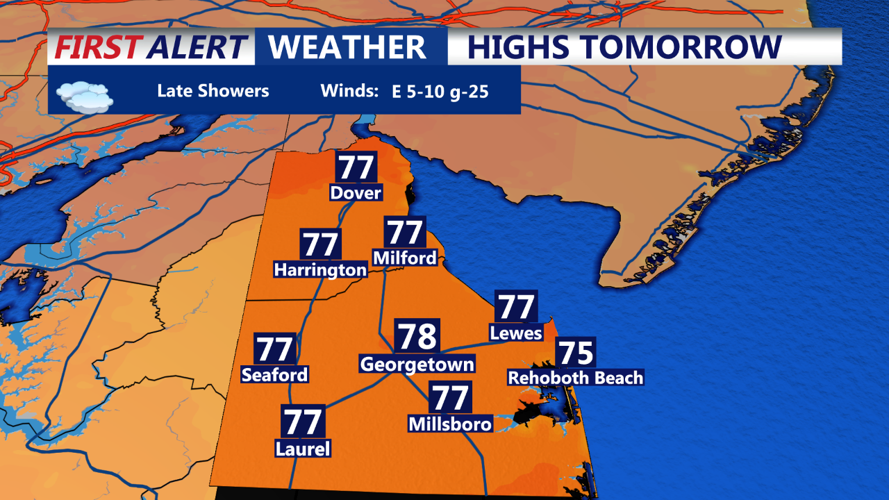 HIGHS TOMORROW