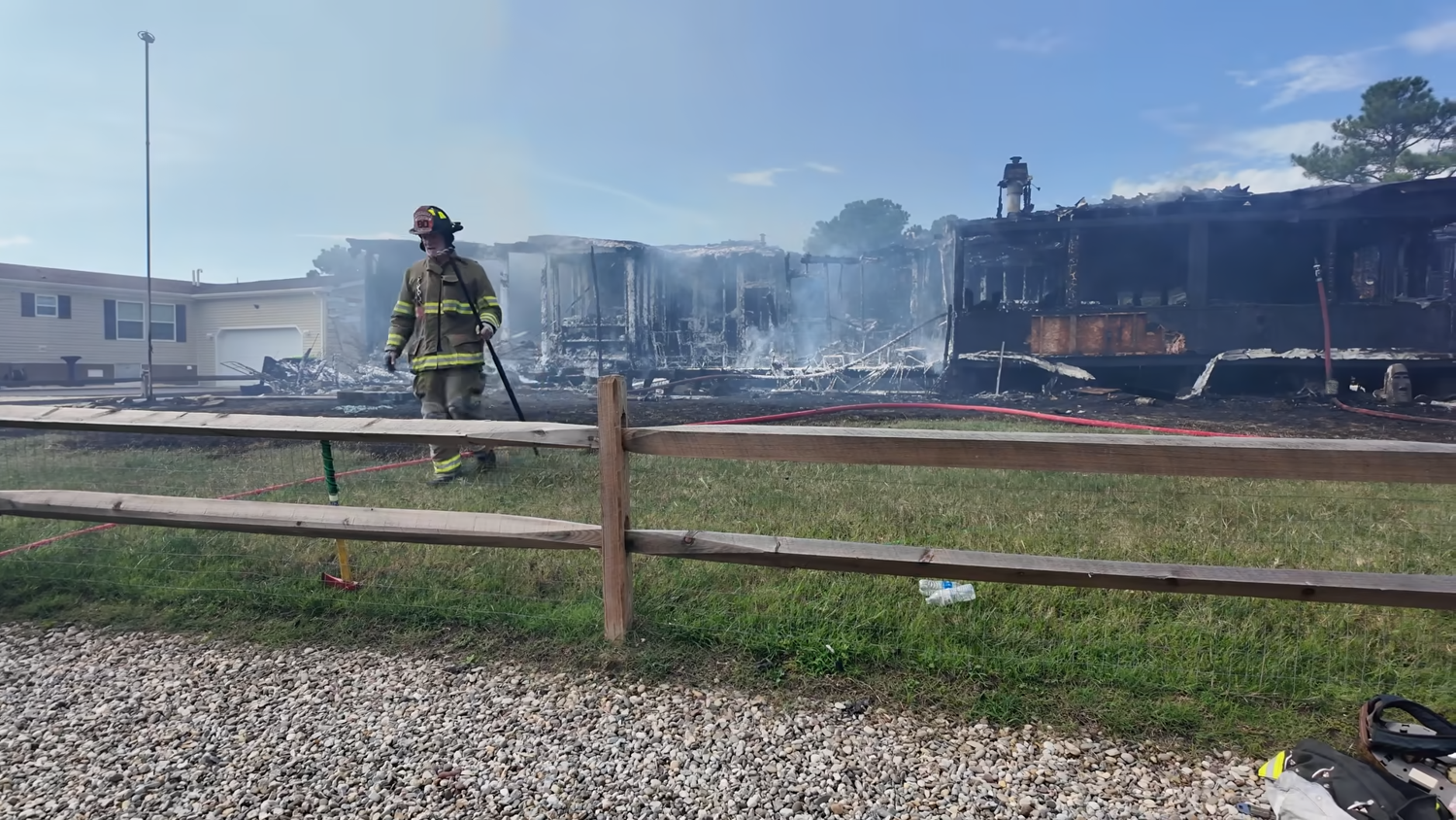 Firefighter hospitalized for heat exhaustion during trailer fire in Pot-Nets