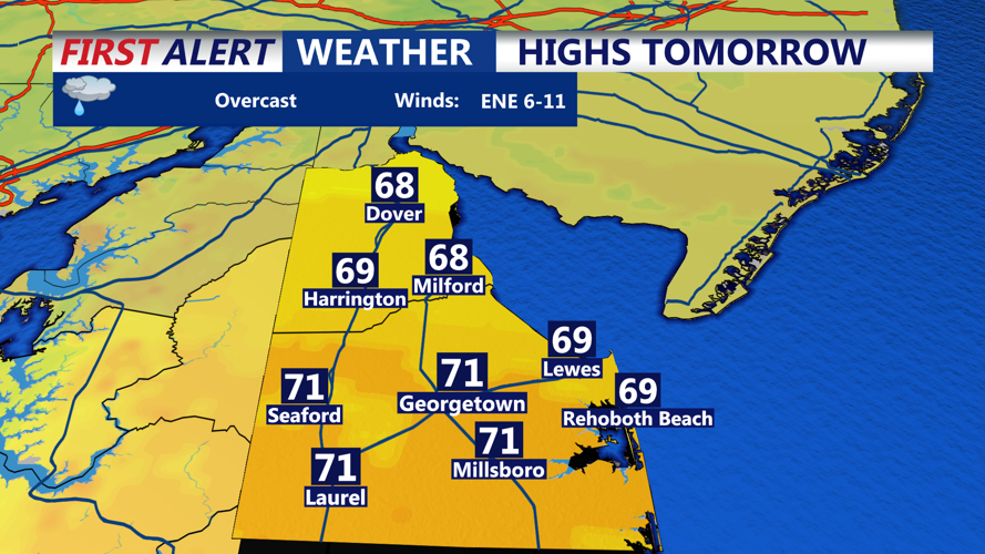HIGHS TOMORROW - SUSSEX COUNTY