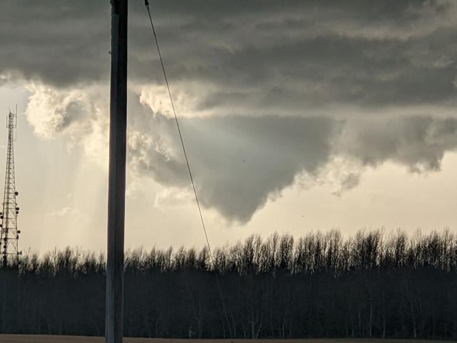 The tornado was near the edge of Milton around 6:15 p.m. on Saturday.