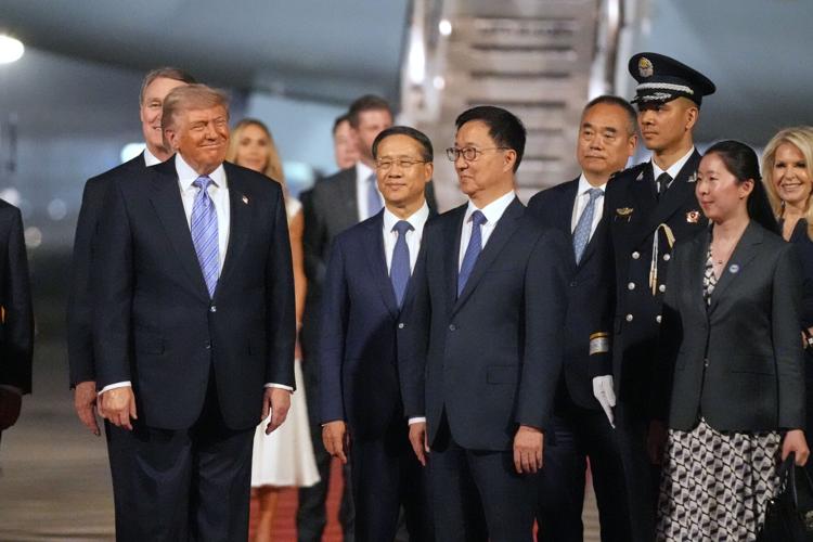 Photos of Trump in China for talks with Xi Jinping