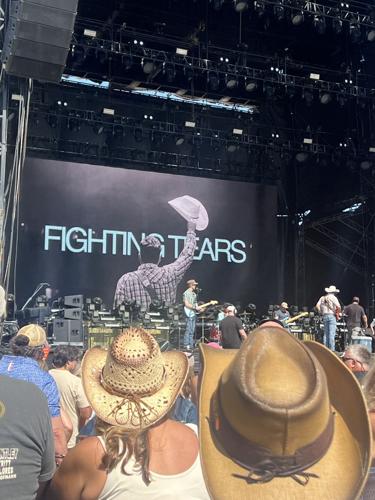 A view from in the crowd at the Boot Stage.