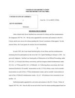 United States of America V. Kevin Seefried