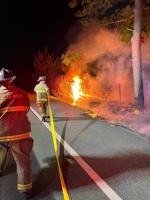 Indian River Volunteer Fire Company battles brush fire in Long Neck